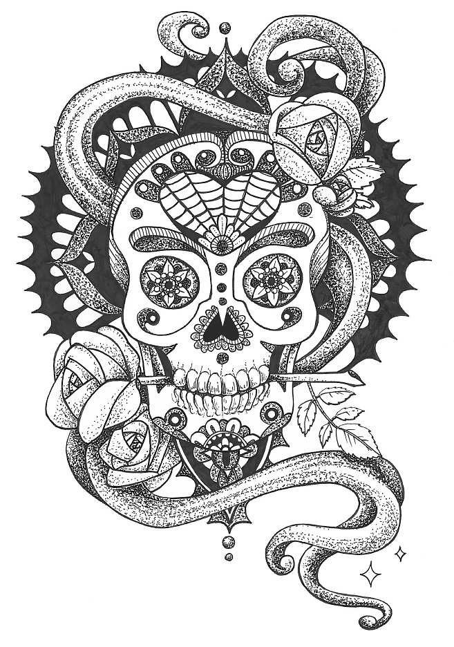 Sugar skull - Pen