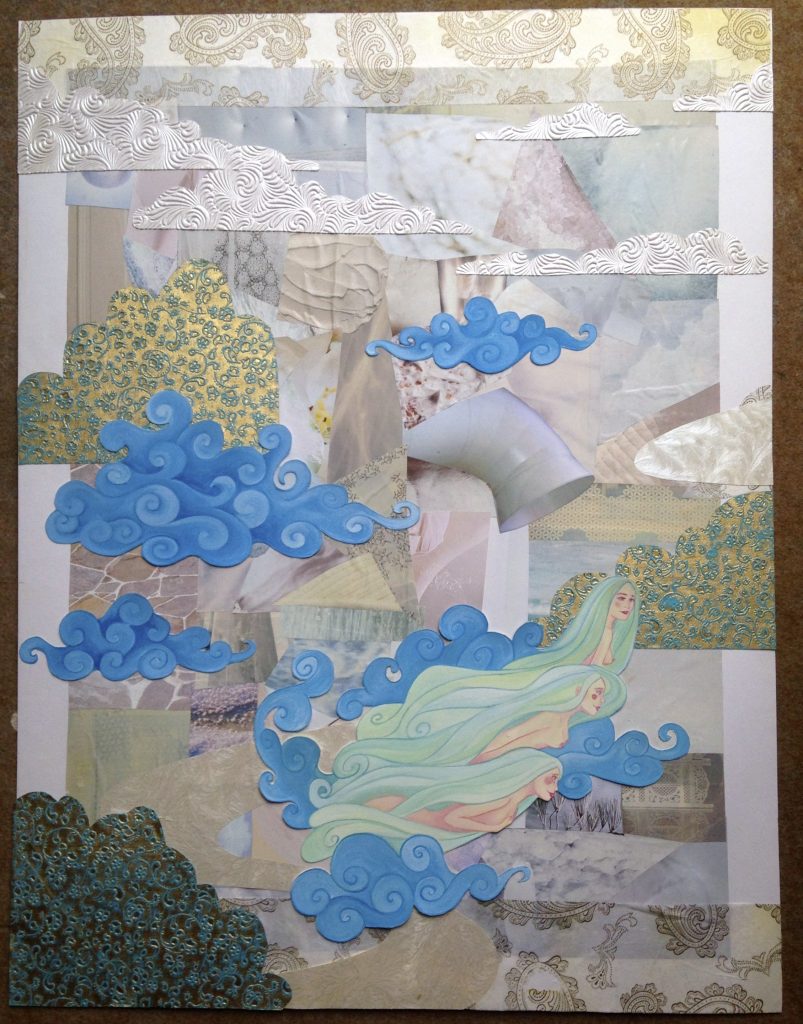 Fairies in the clouds - Collage